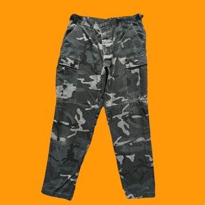 Propper International Combat Pants Button Fly Camo Cargo Gray Men Sz Large Long